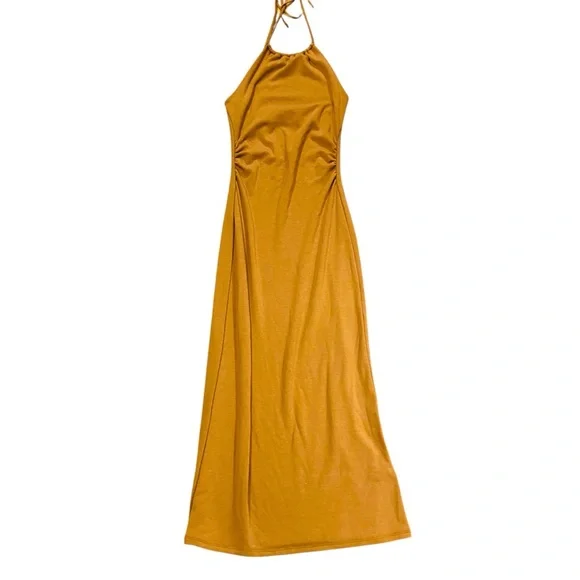VICI Camel Tan Midi Halter Dress - Picture 2 of 6